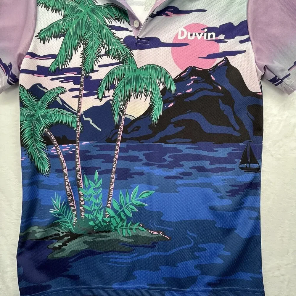 Duvin Design Company Polo Men's Small Beachy‎ Coastal Surf
